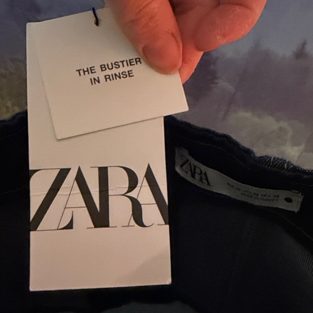 Zara Rinse Blue Bustier - Picture 2 of 6